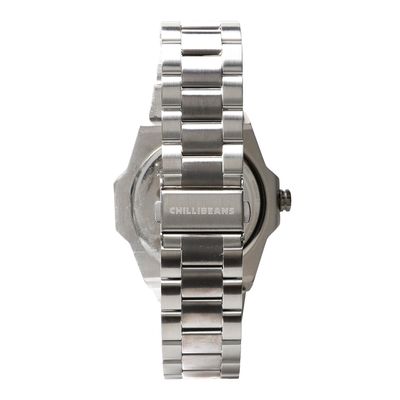 Kit Relógio Analógico Com Pulseira Masculino Chilli Beans Metal Prata